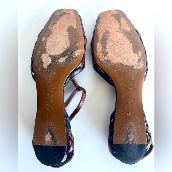 Marni Sandals - Brown and Navy leather - Picture 8 of 8